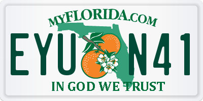 FL license plate EYUN41