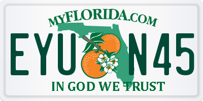 FL license plate EYUN45