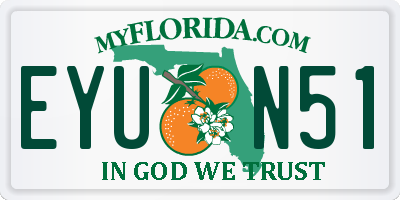 FL license plate EYUN51
