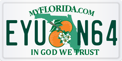 FL license plate EYUN64