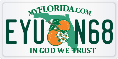 FL license plate EYUN68