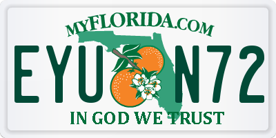 FL license plate EYUN72
