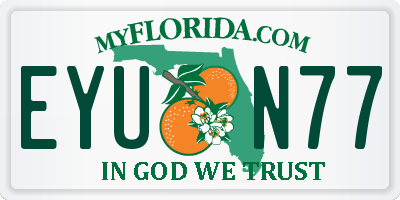 FL license plate EYUN77