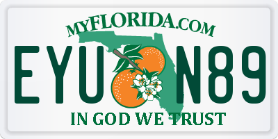 FL license plate EYUN89