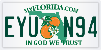 FL license plate EYUN94