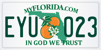 FL license plate EYUO23