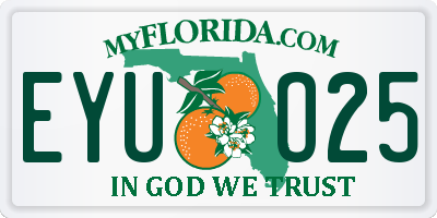 FL license plate EYUO25