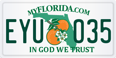 FL license plate EYUO35