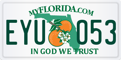 FL license plate EYUO53