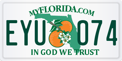 FL license plate EYUO74