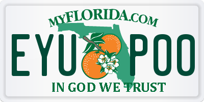 FL license plate EYUP00