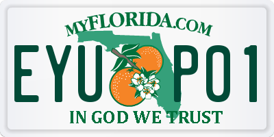 FL license plate EYUP01