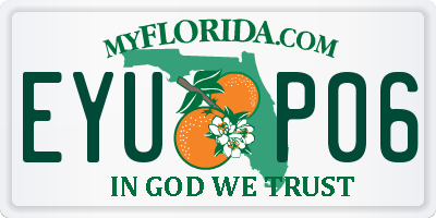 FL license plate EYUP06