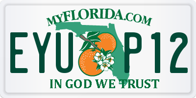 FL license plate EYUP12