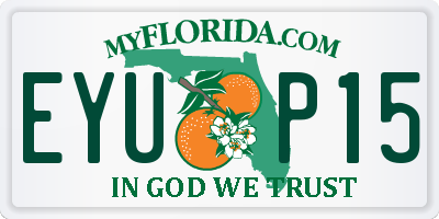 FL license plate EYUP15