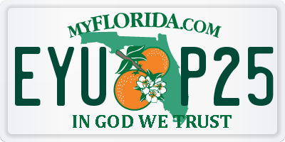 FL license plate EYUP25