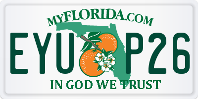 FL license plate EYUP26