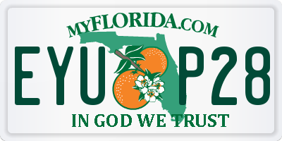 FL license plate EYUP28