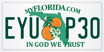 FL license plate EYUP30