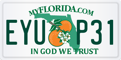 FL license plate EYUP31