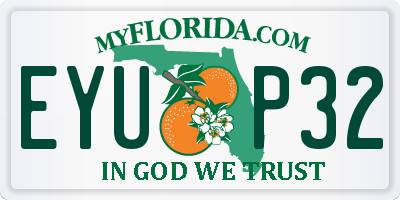 FL license plate EYUP32