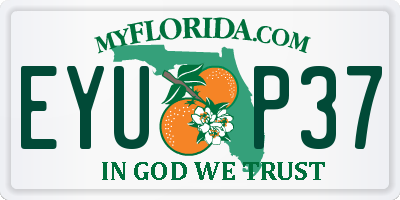 FL license plate EYUP37