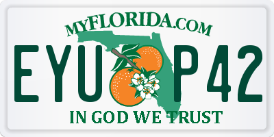 FL license plate EYUP42