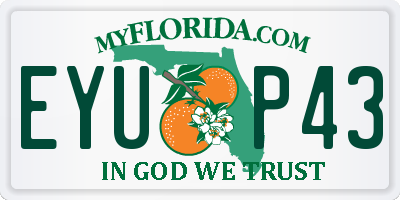 FL license plate EYUP43