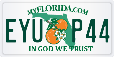 FL license plate EYUP44