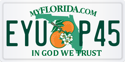 FL license plate EYUP45