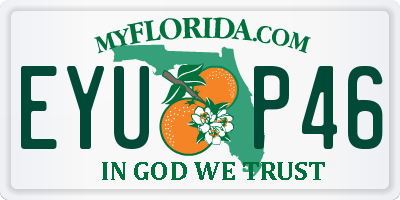 FL license plate EYUP46