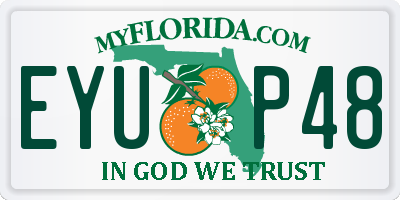 FL license plate EYUP48