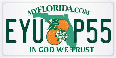 FL license plate EYUP55