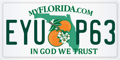 FL license plate EYUP63