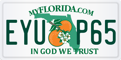 FL license plate EYUP65