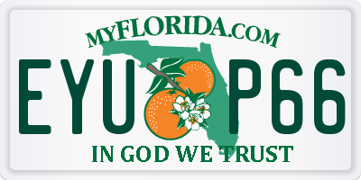 FL license plate EYUP66