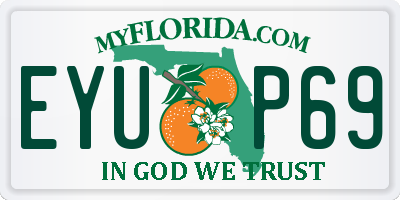 FL license plate EYUP69