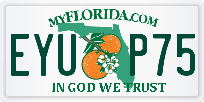 FL license plate EYUP75