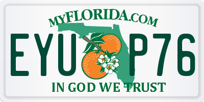 FL license plate EYUP76