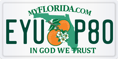 FL license plate EYUP80