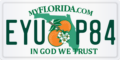 FL license plate EYUP84
