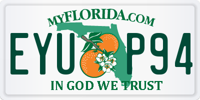 FL license plate EYUP94