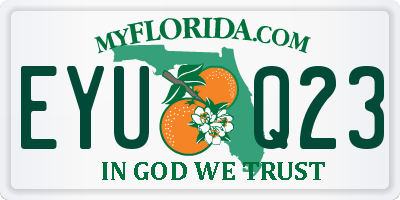 FL license plate EYUQ23