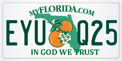 FL license plate EYUQ25