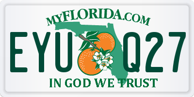 FL license plate EYUQ27
