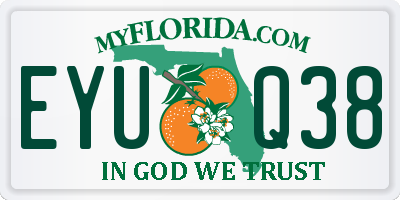 FL license plate EYUQ38
