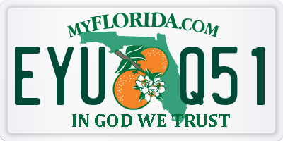 FL license plate EYUQ51