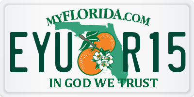 FL license plate EYUR15