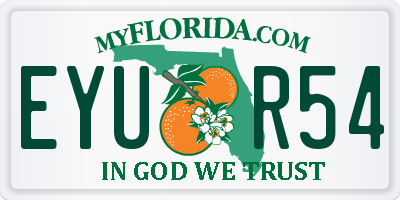 FL license plate EYUR54