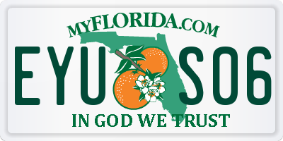 FL license plate EYUS06